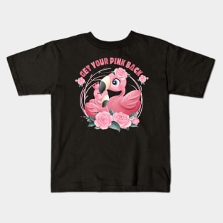 Get Your Pink Back Flamingo Kids T-Shirt